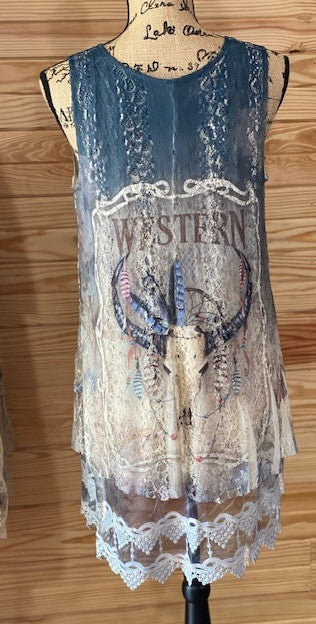 Western Lace Top