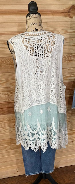 Sage Crocheted Vest