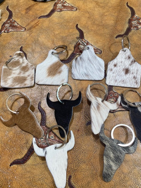 Cowhide Key Chains