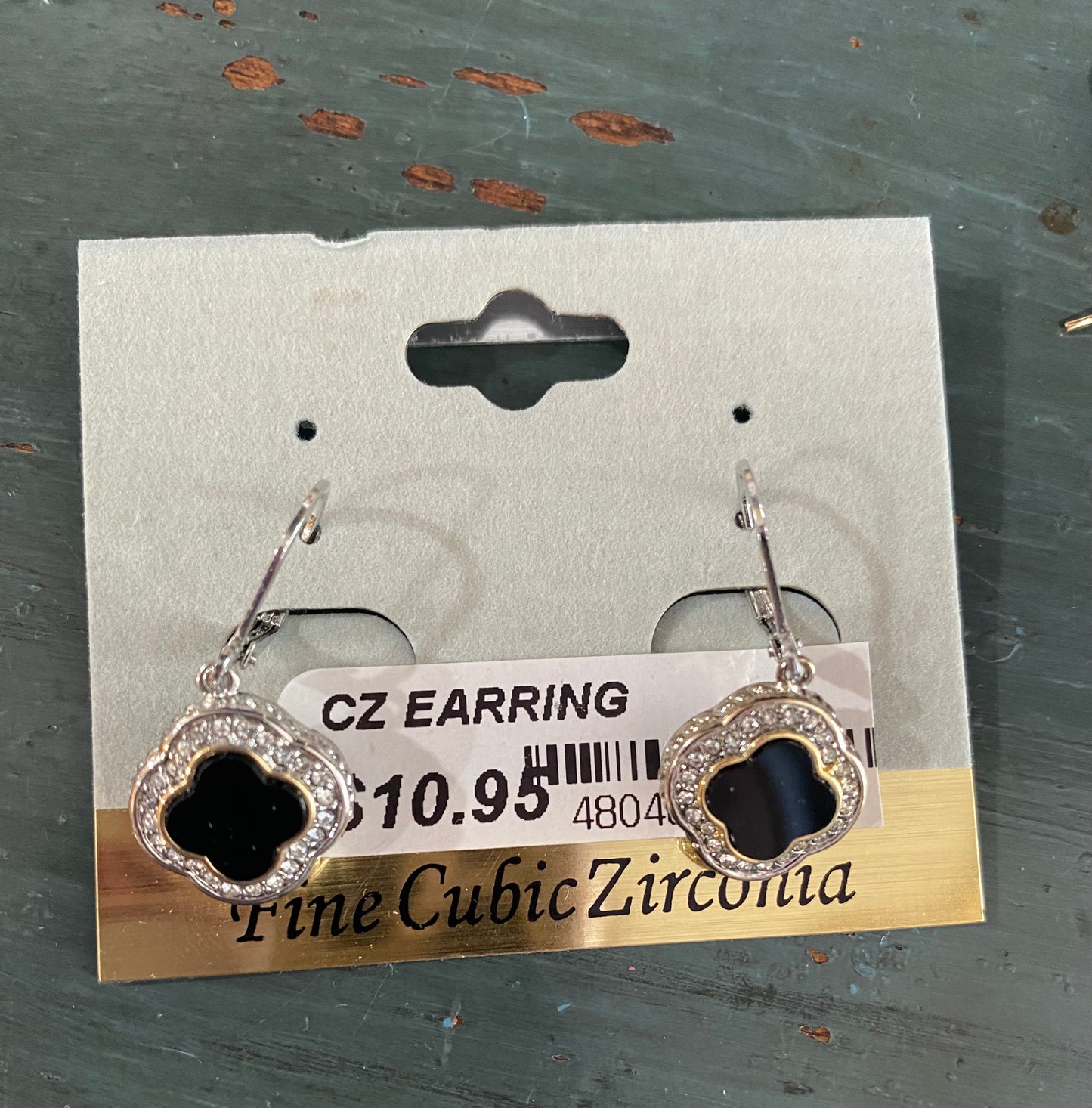 Earring Black/CZ