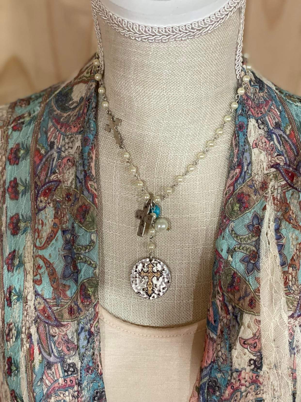 Turquois Cross Necklace