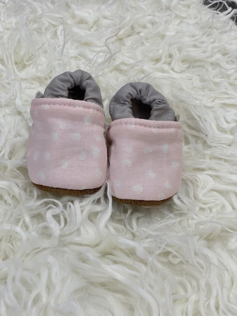 Pastel Pink Dot Moccasins