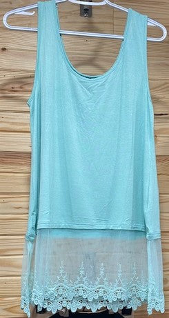 Mint Lace Tank